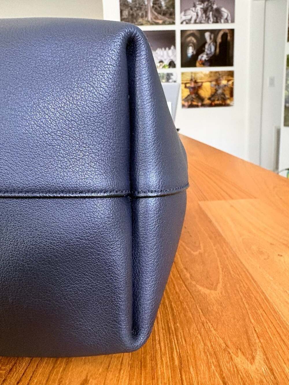 Saint Laurent East West Shopping Tote in Navy Blue Like New - Picture 12 of 16